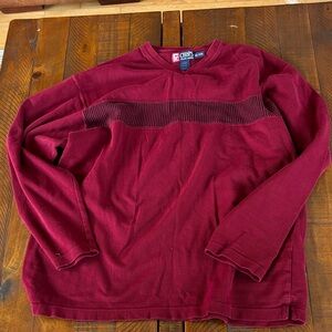 Chaps Men's Burgundy V-Neck Sweater